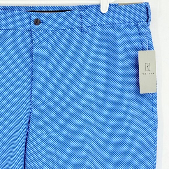 PGA Tour Men's Active Gripper Waistband UPF 50 Stretch Blue Shorts Size 38 NWT - Picture 3 of 11